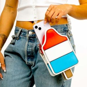 NEW! POPSICLE SHAPED PURSE GRAND FINALE WITH RED WHITE AND BLUE by Tipsy Elves